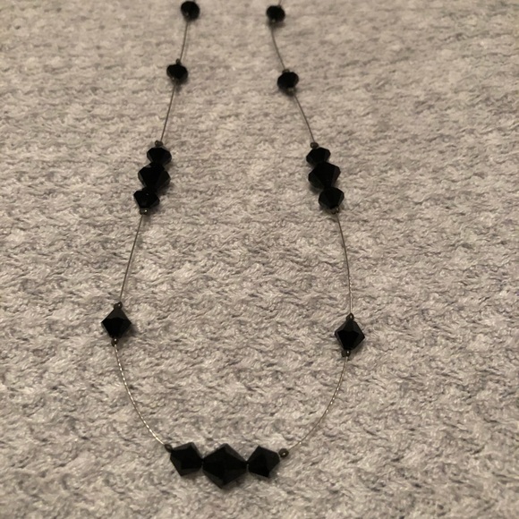Black Bead Wire Choker - Picture 2 of 4